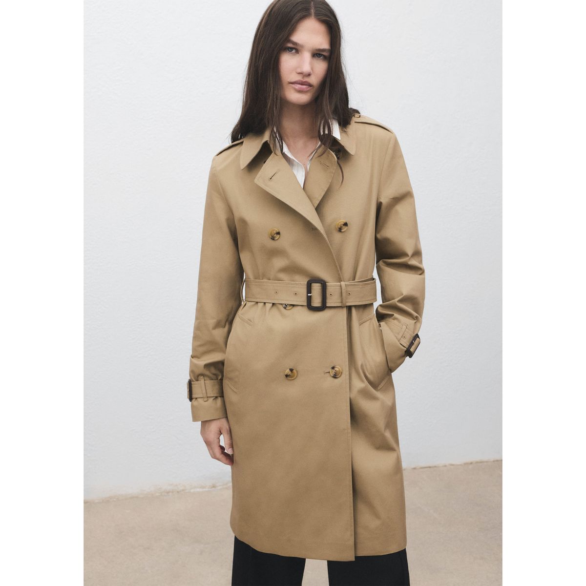 MANGO - Trench Largo Mujer Mango