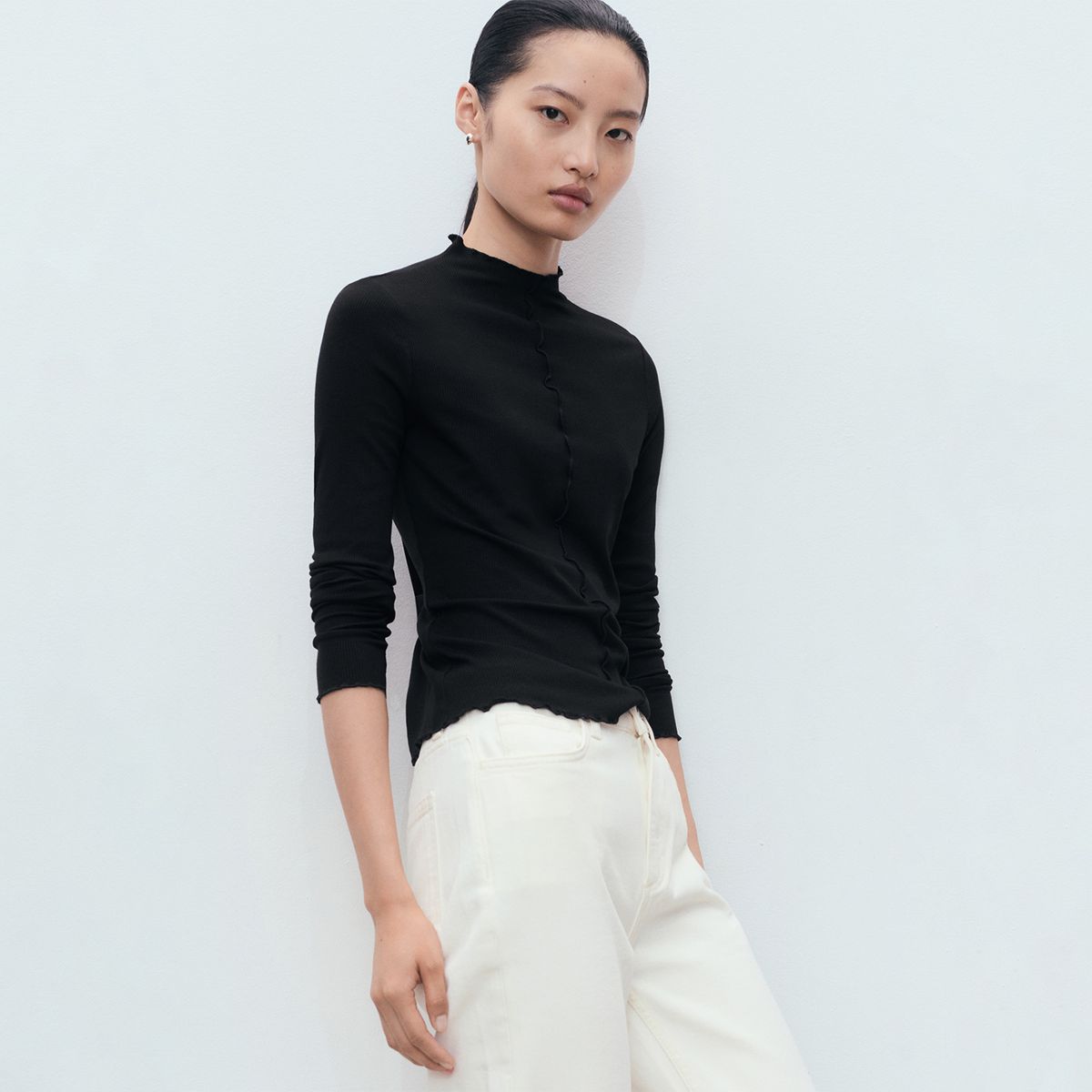 MANGO - Polo Manga Larga Mujer Mango