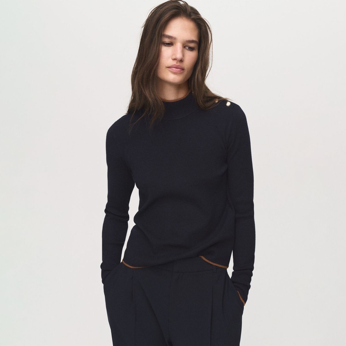 MANGO - Chompa Manga Larga Mujer Mango