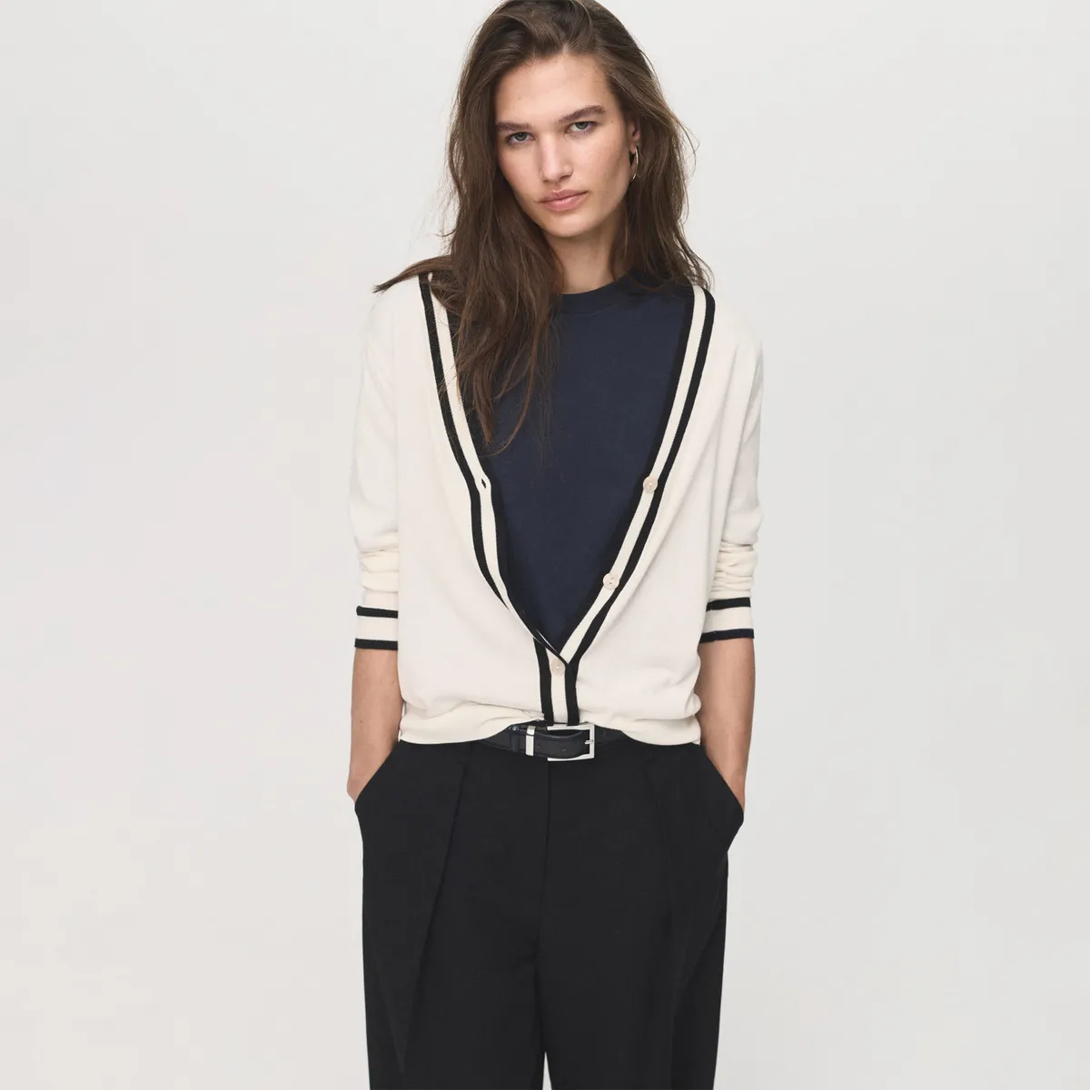 MANGO - Cardigan Cuello En V Mujer Mango