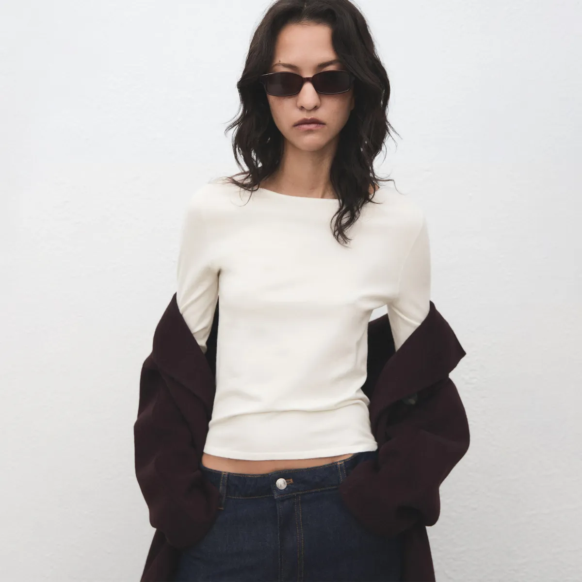 MANGO - Chompa Manga Larga Mujer Mango