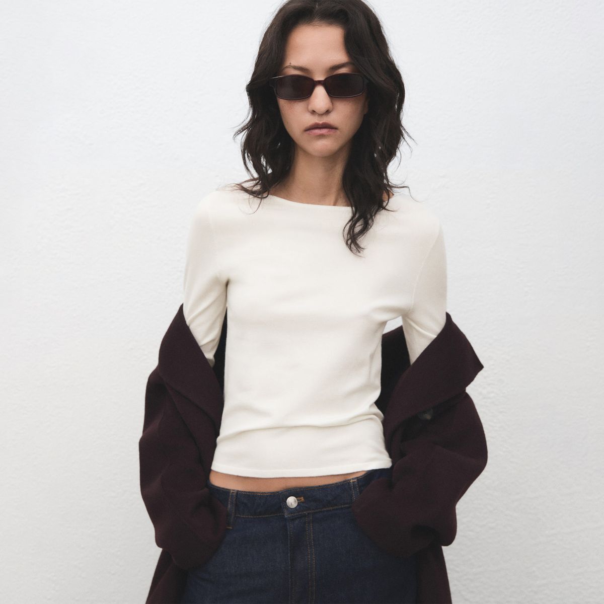 MANGO - Chompa Manga Larga Mujer Mango