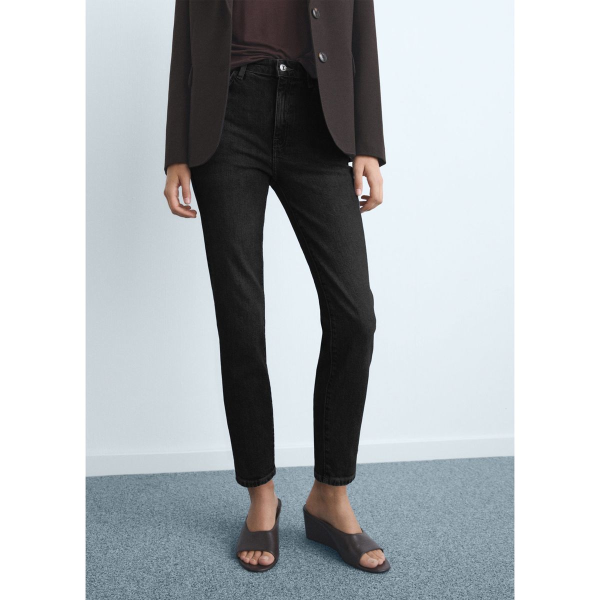 MANGO - Jean Slim Tiro Alto Mujer Mango