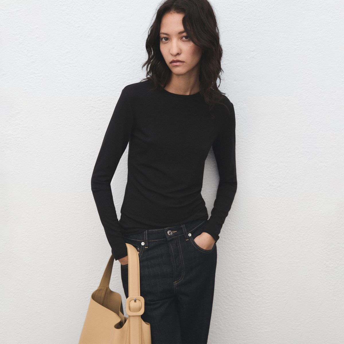 MANGO - Polo Manga Larga Mujer Mango