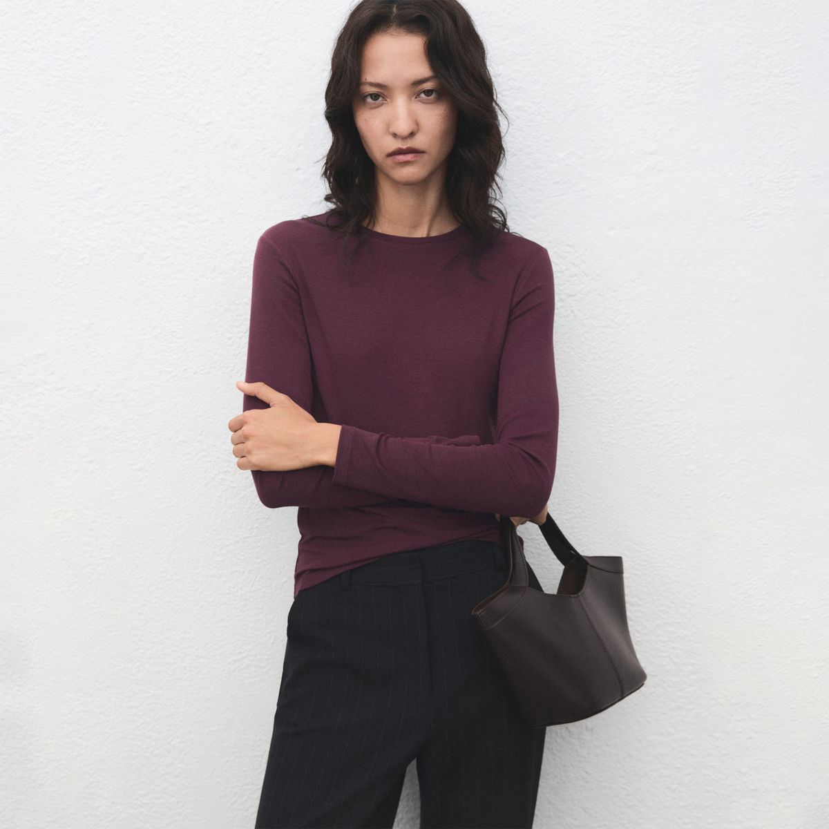 MANGO - Polo Manga Larga Mujer Mango