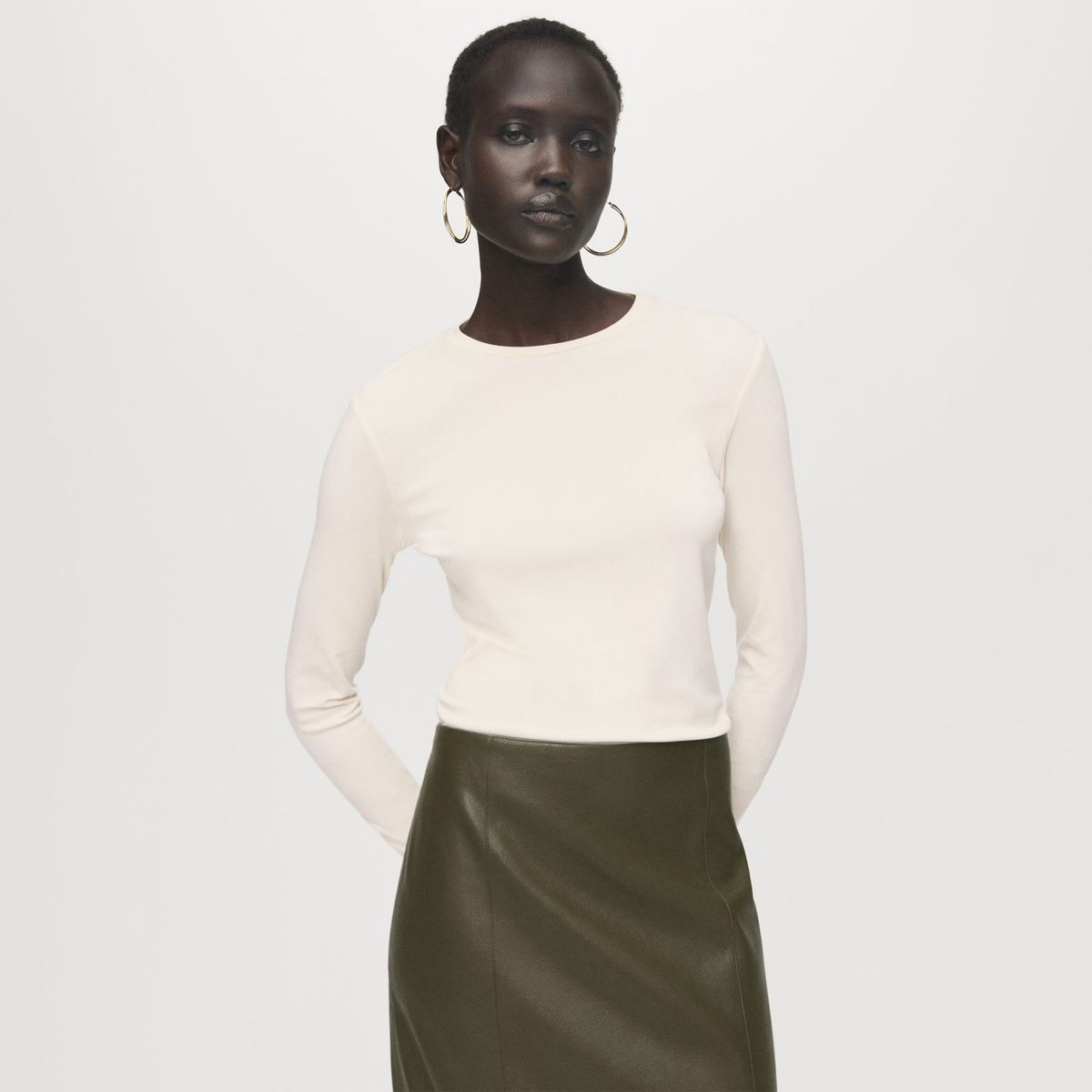 MANGO - Polo Manga Larga Mujer Mango