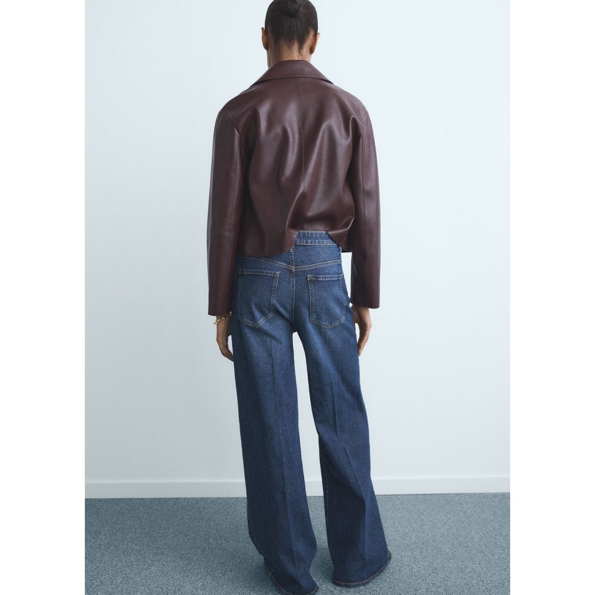 MANGO - Jean Wide Leg Tiro Alto Mujer Mango