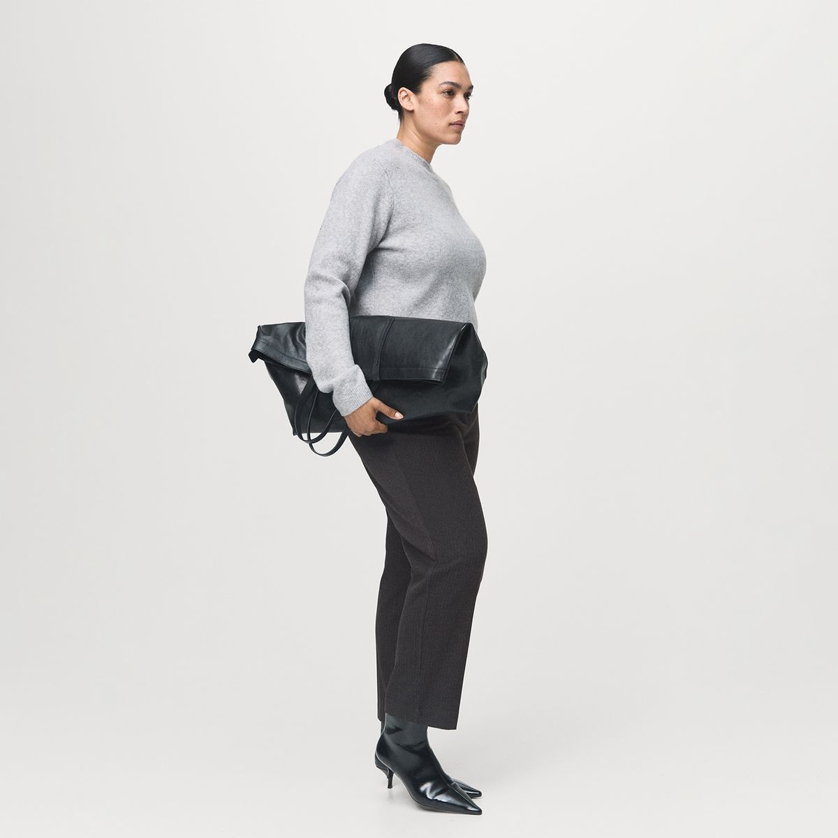 MANGO - Pantalón Straight Tiro Medio Mujer Mango