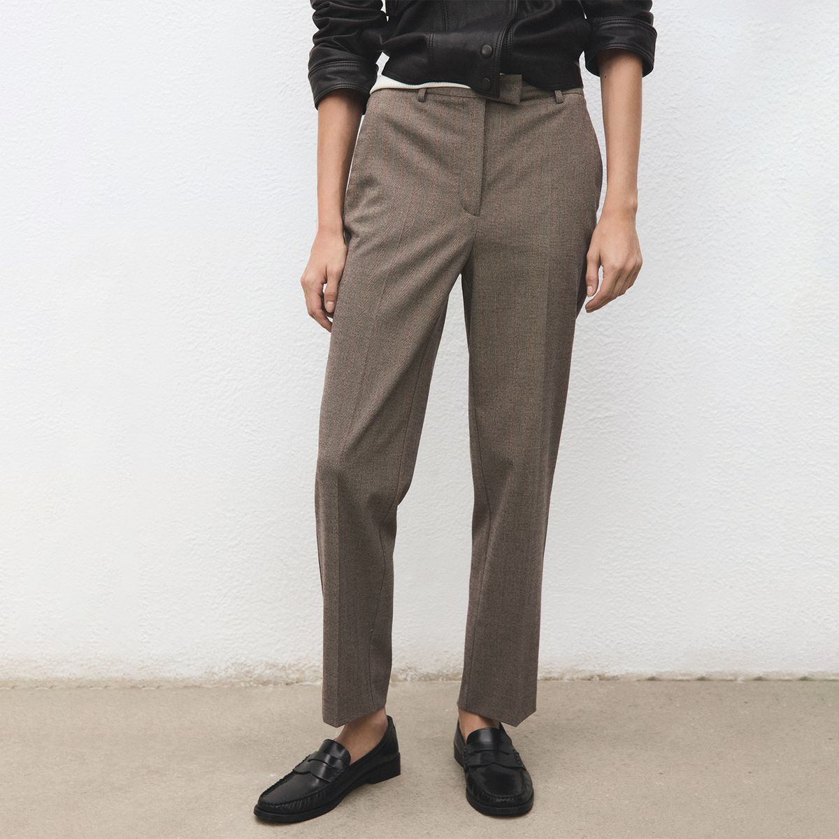 MANGO - Pantalón Straight Tiro Medio Mujer Mango