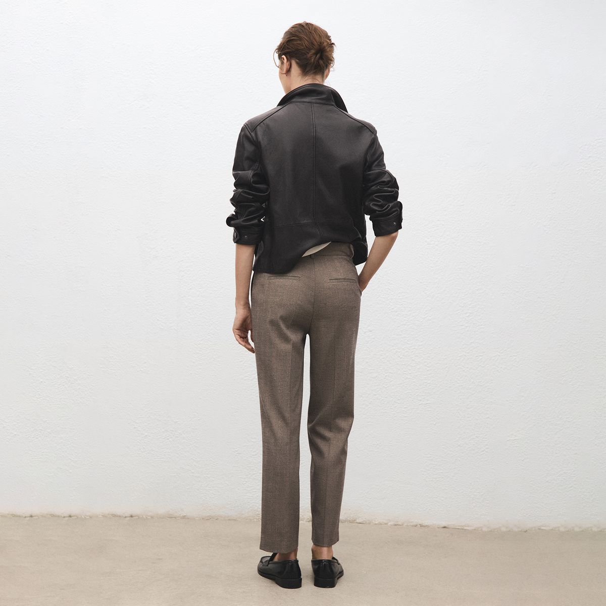 MANGO - Pantalón Straight Tiro Medio Mujer Mango