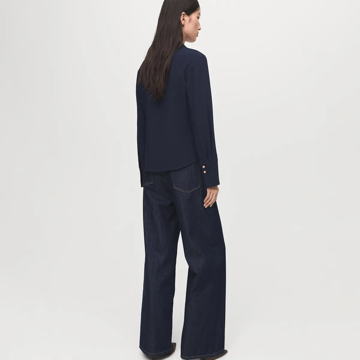 MANGO - Blusa Manga Larga Mujer Mango