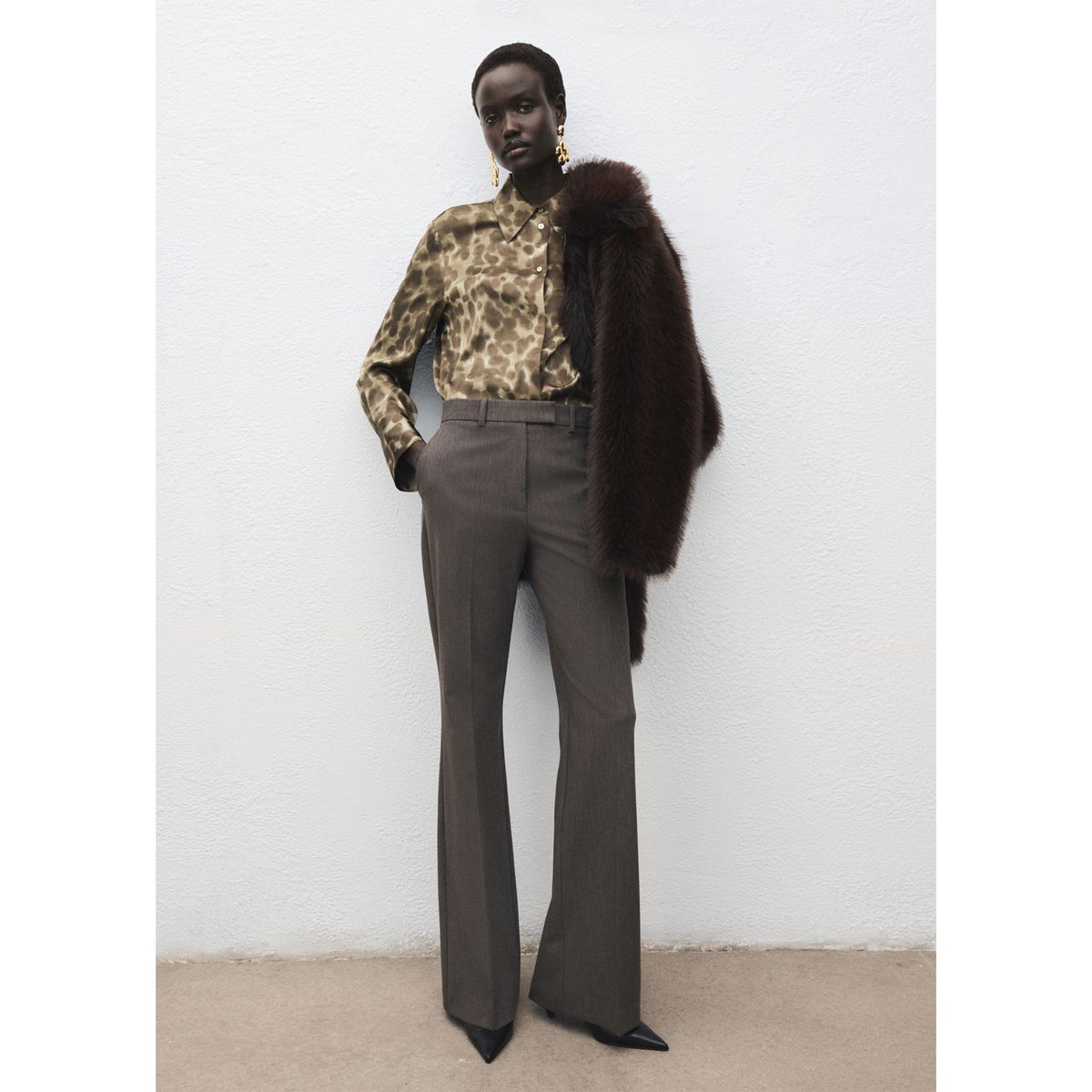 MANGO - Blusa Manga Larga Mujer Mango