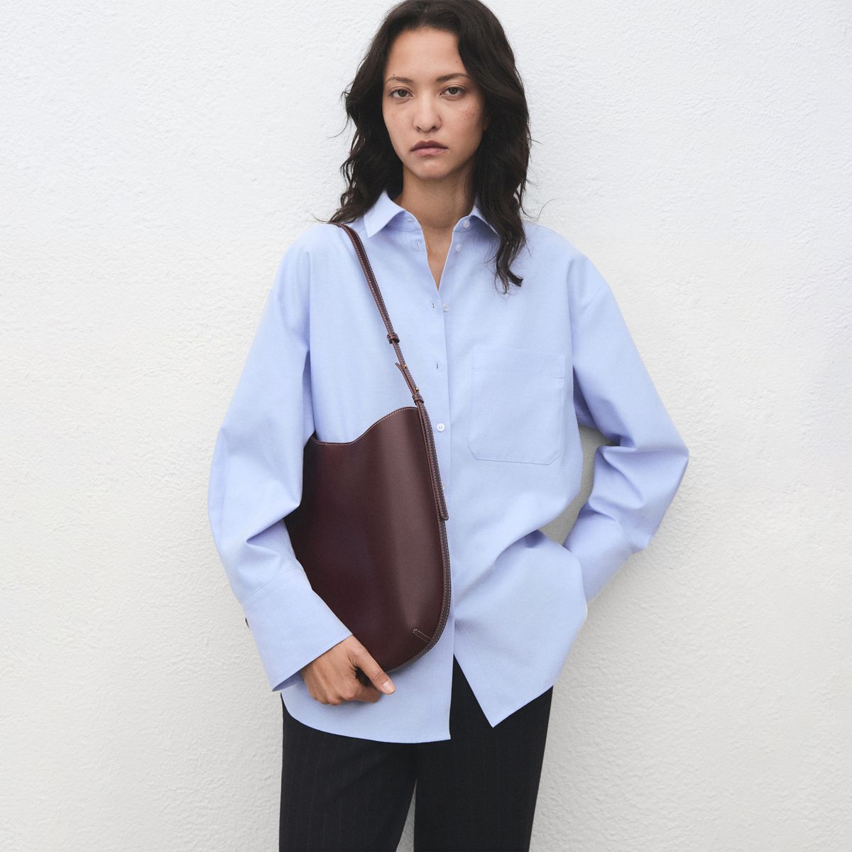 MANGO - Blusa Manga Larga Mujer Mango