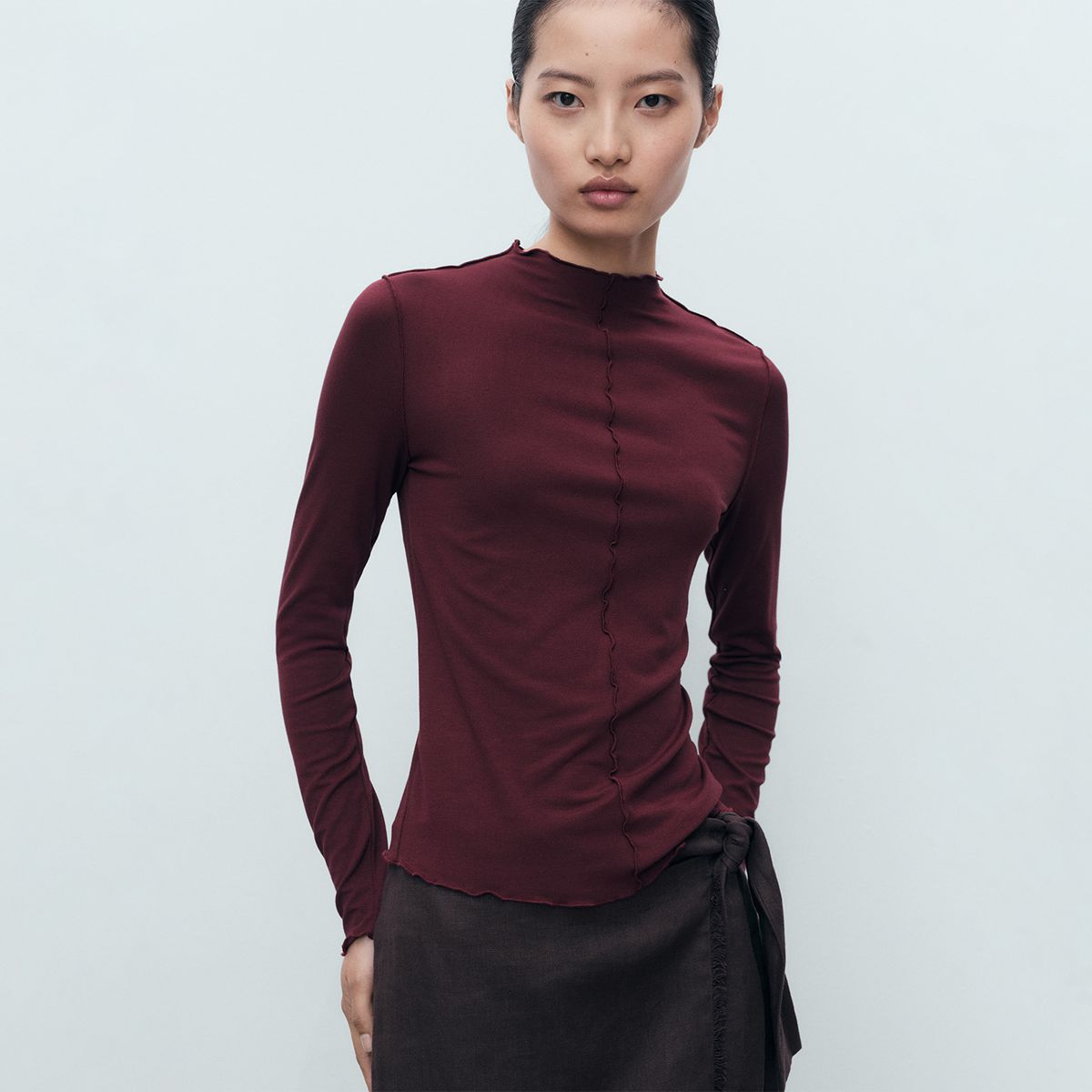 MANGO - Polo Manga Larga Mujer Mango