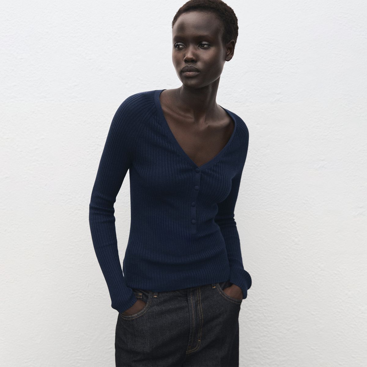 MANGO - Chompa Manga Larga Mujer Mango