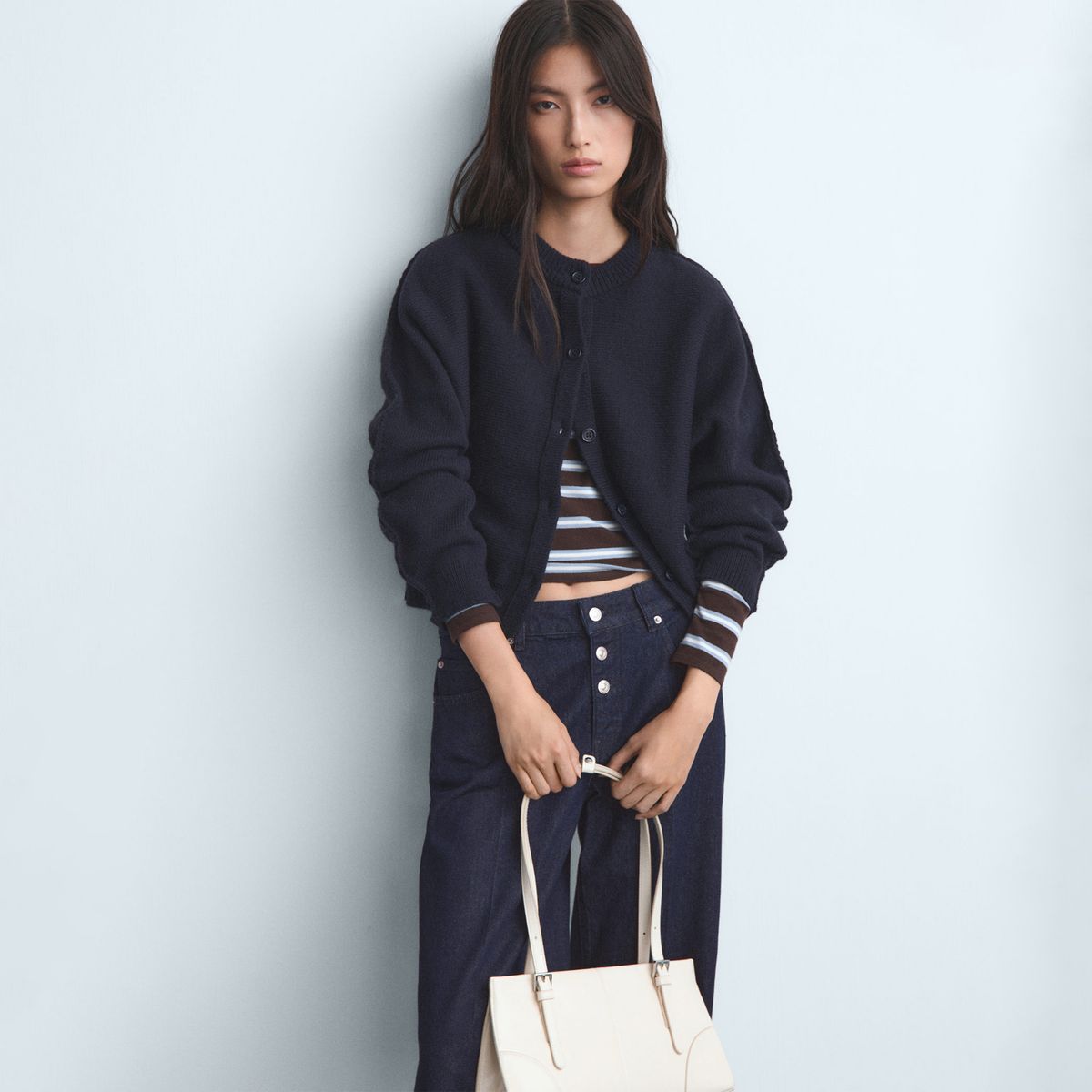 MANGO - Jean Straight Tiro Medio Mujer Mango