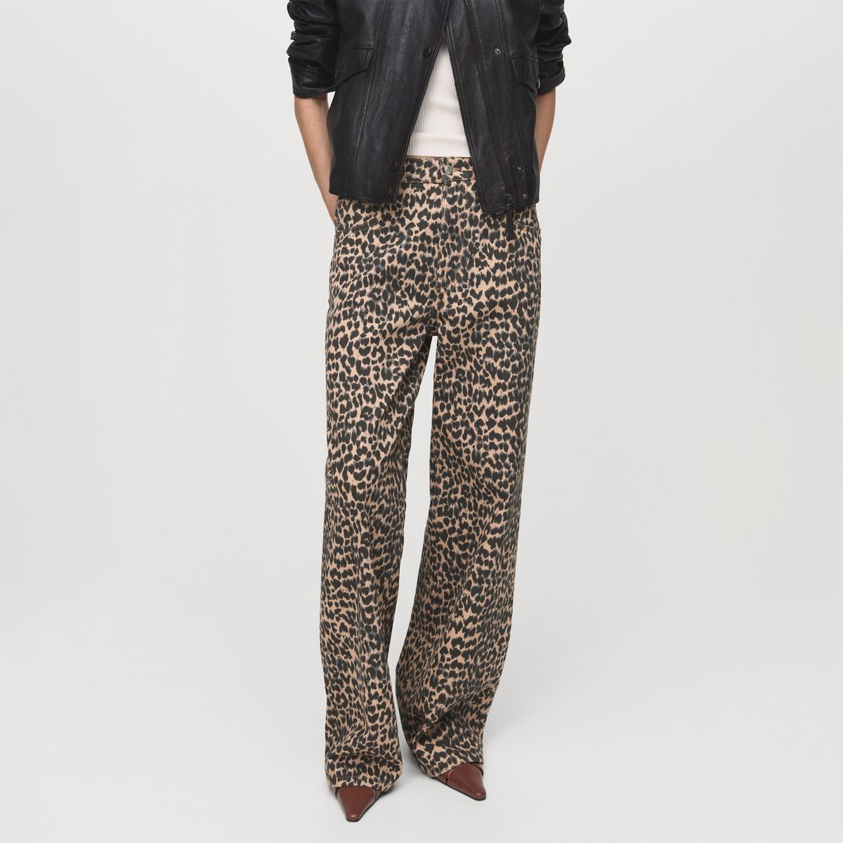 MANGO - Jean Straight Tiro Alto Mujer Mango