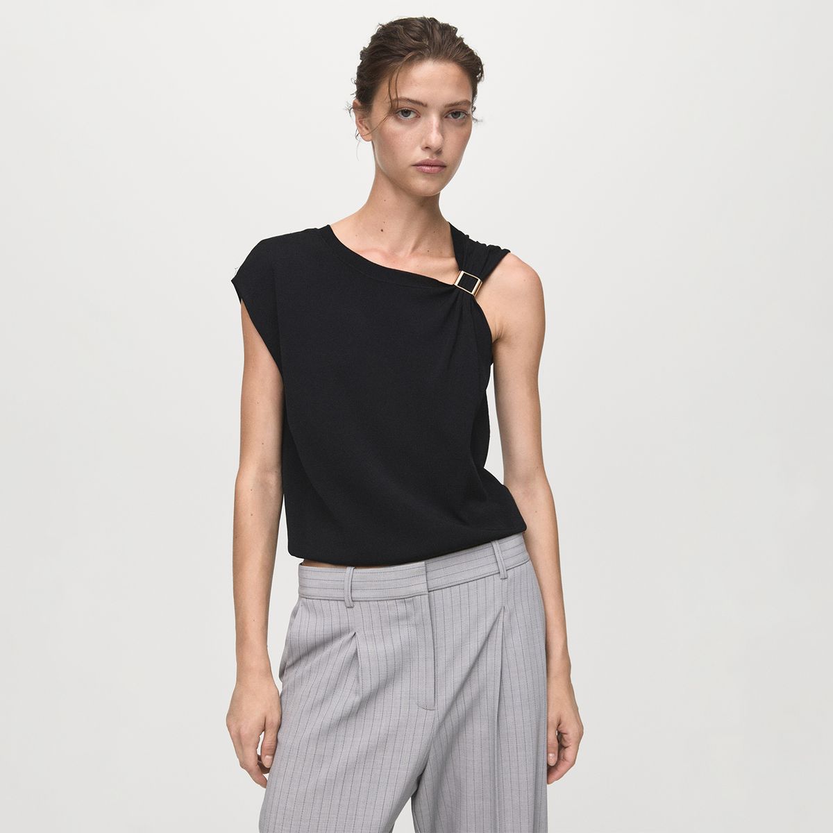 MANGO - Top Asimétrico Mujer Mango