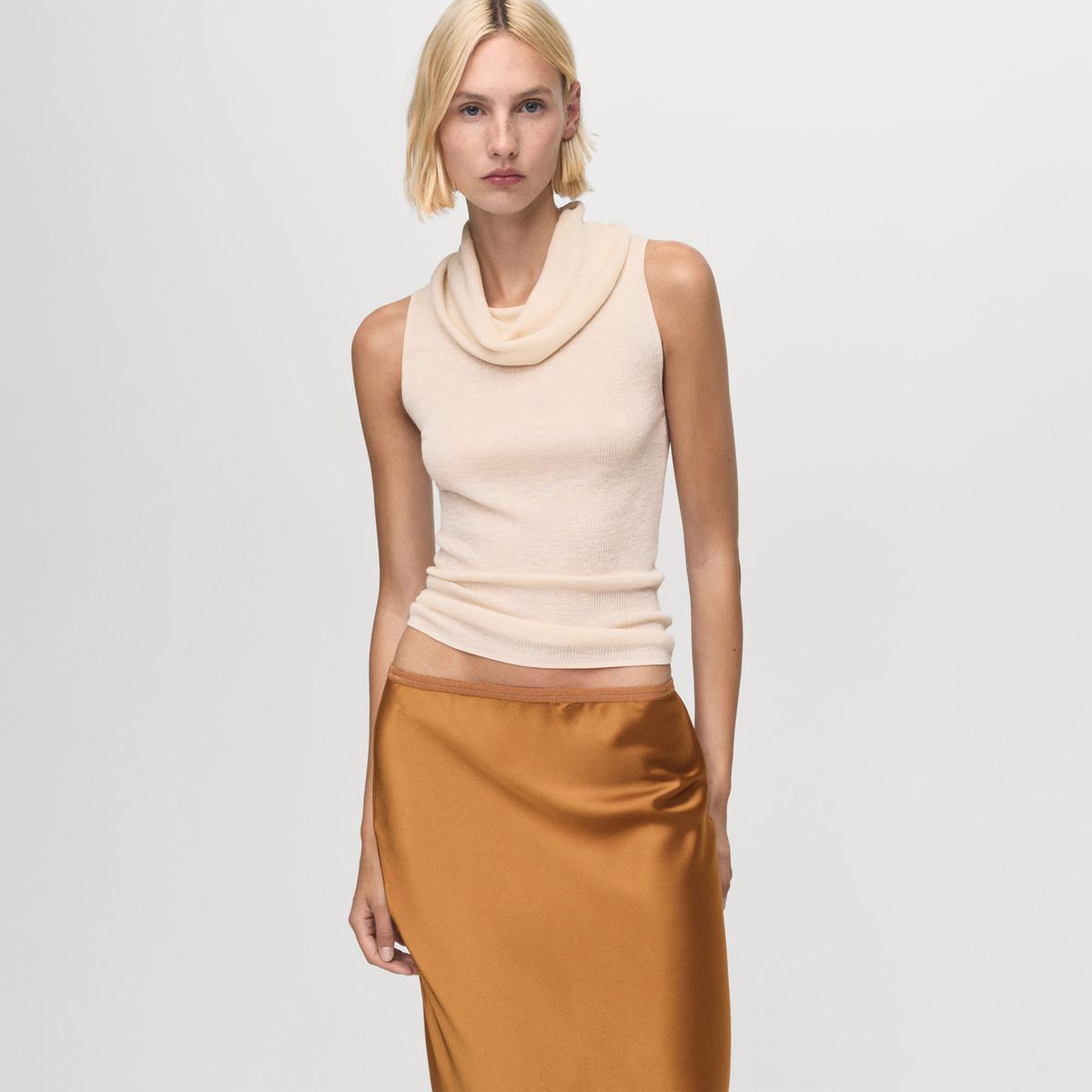 MANGO - Falda Larga Mujer Mango