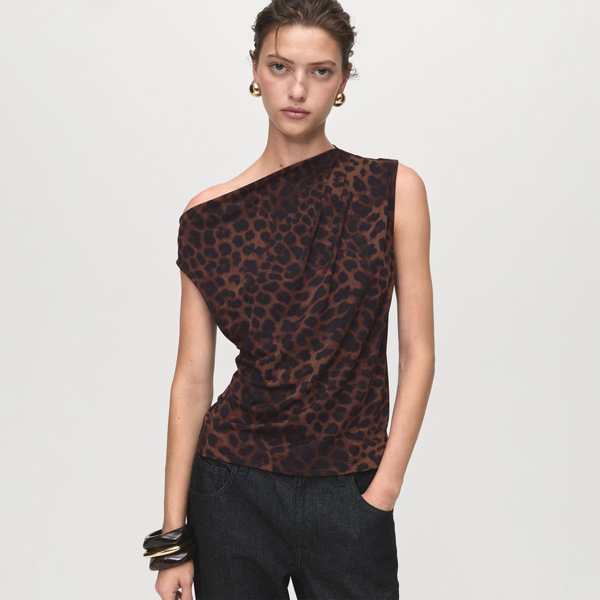 MANGO - Top Asimétrico Mujer Mango