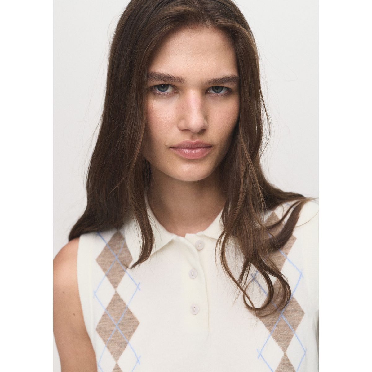 MANGO - Chaleco Rombos Mujer Mango