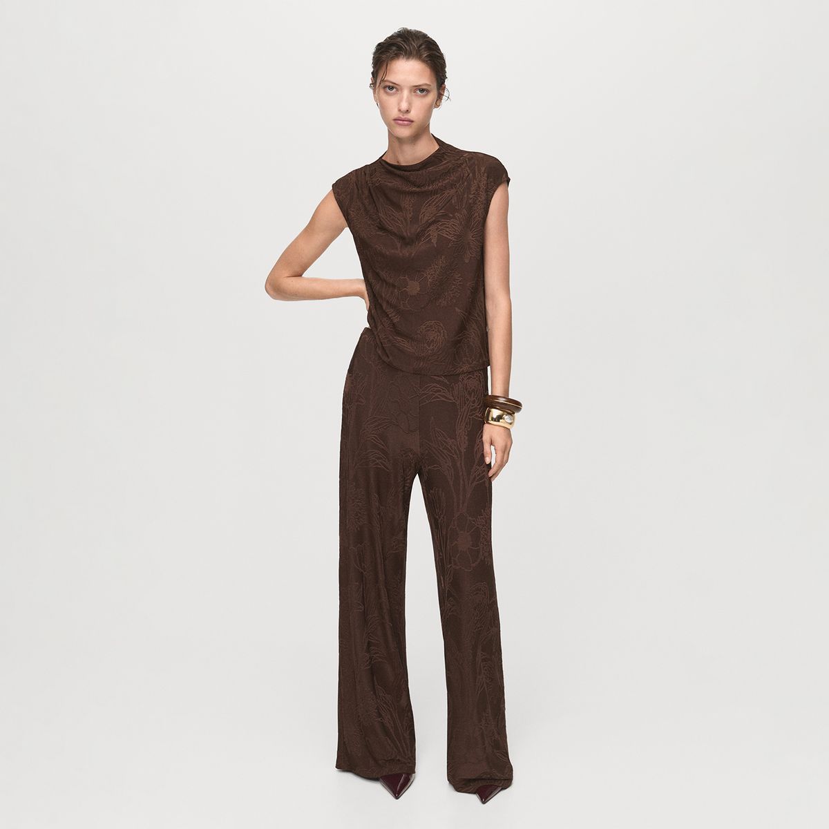 MANGO - Top Manga Corta Mujer Mango