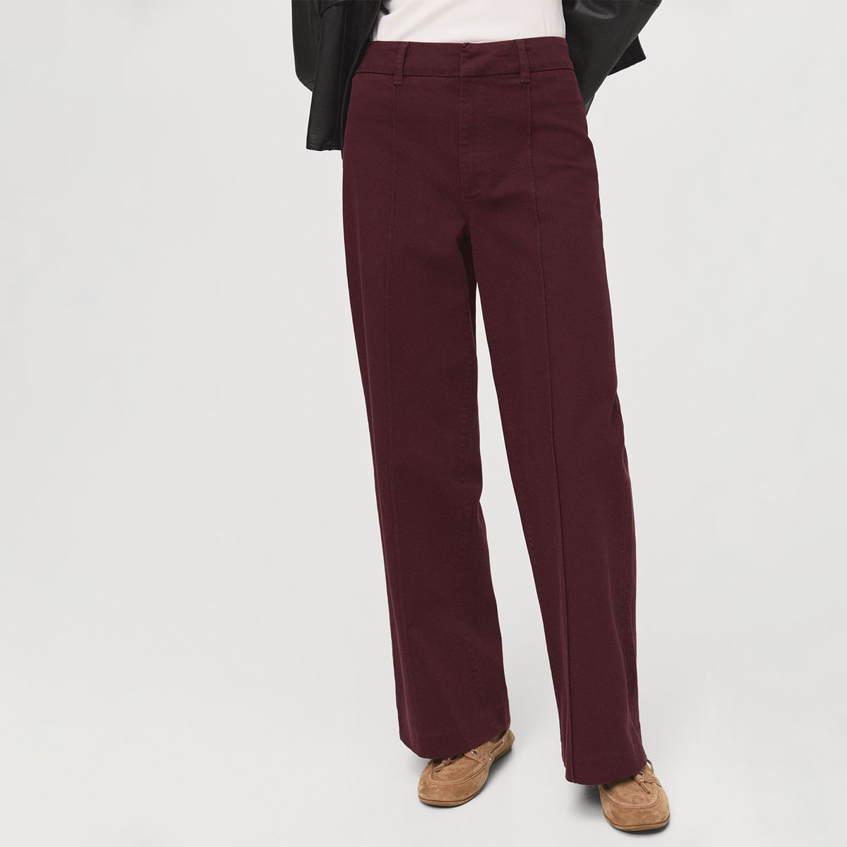 MANGO - Jean Wide Leg Tiro Alto Mujer Mango