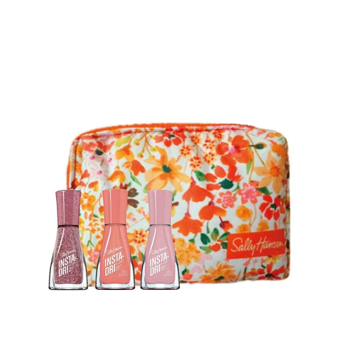 SALLY HANSEN - Pack Esmalte Insta Dri Confetti Pop + Fast Mauver + In Hurry Plum + Neceser