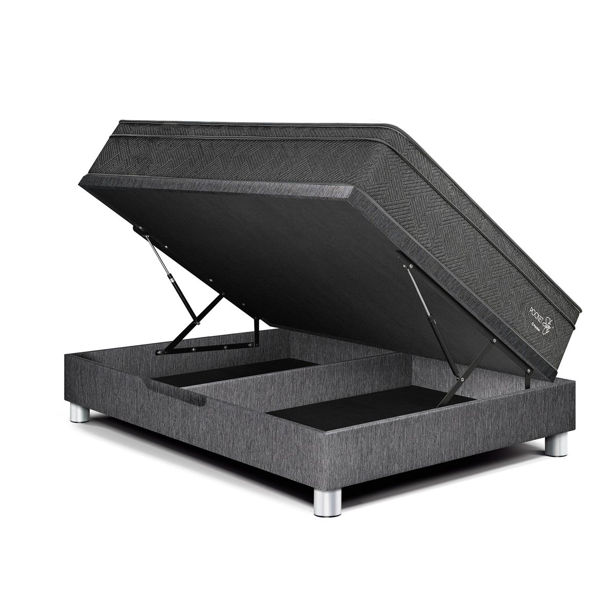 PARAISO - Dormitorio Boxet Gold Pocket Star 2 Plz + 2 Almohadas + Protector