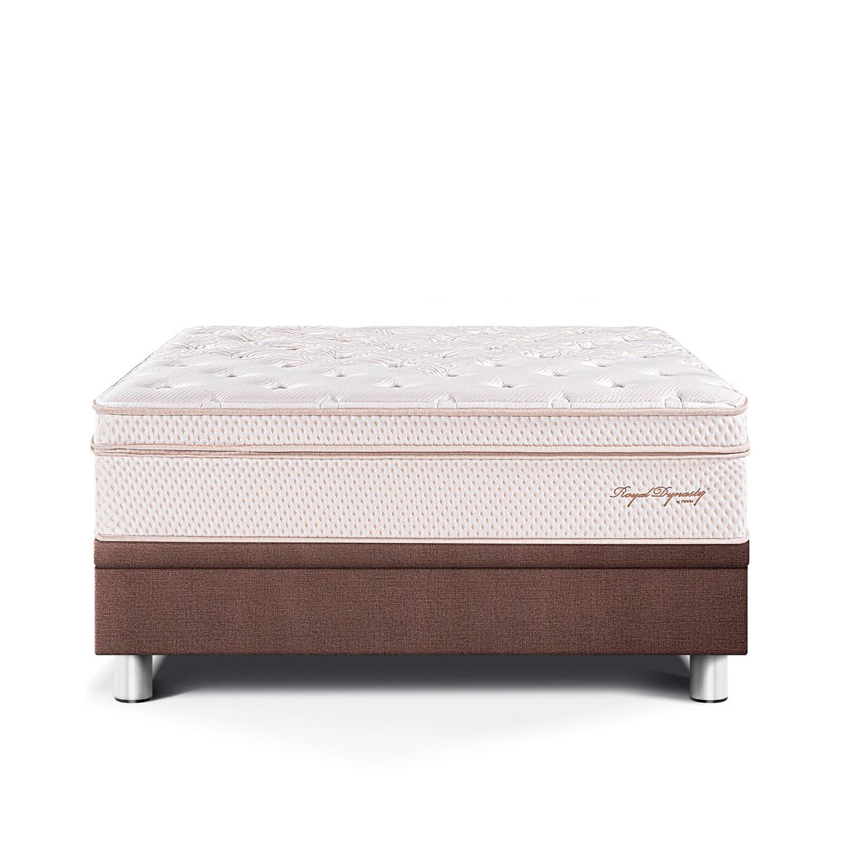 PARAISO - Cama Boxet Royal Dynasty 1.5 Plz + 1 Almohada Viscoelástica
