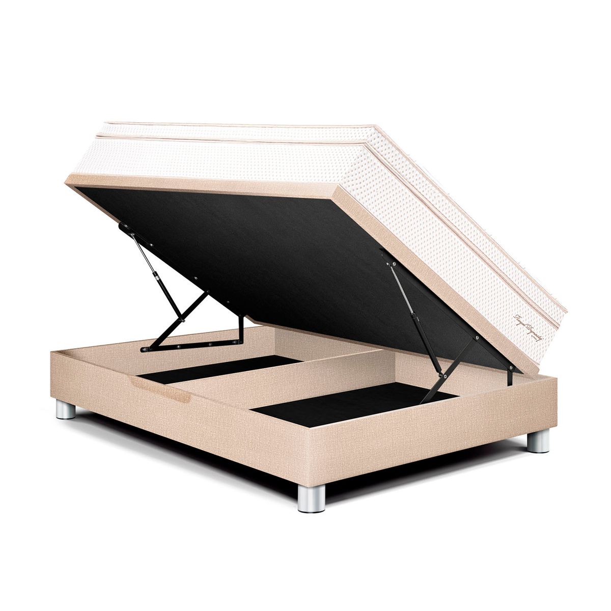 PARAISO - Cama Boxet Royal Dynasty 1.5 Plz + 1 Almohada Viscoelástica