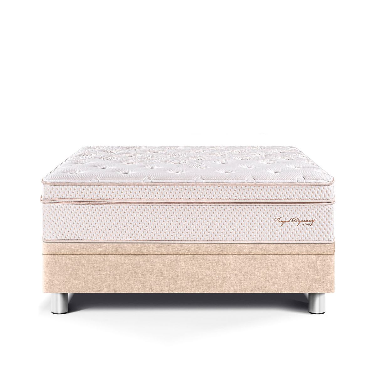 PARAISO - Cama Boxet Royal Dynasty 1.5 Plz + 1 Almohada Viscoelástica