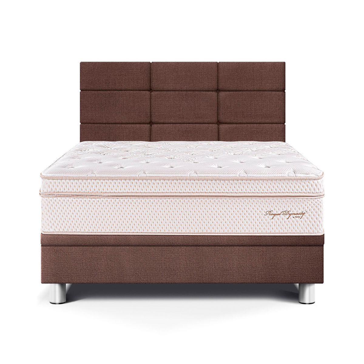 PARAISO - Dormitorio Boxet Blocks Royal Dynasty 1.5 Plz Chocolate  Almohada Viscoelástica