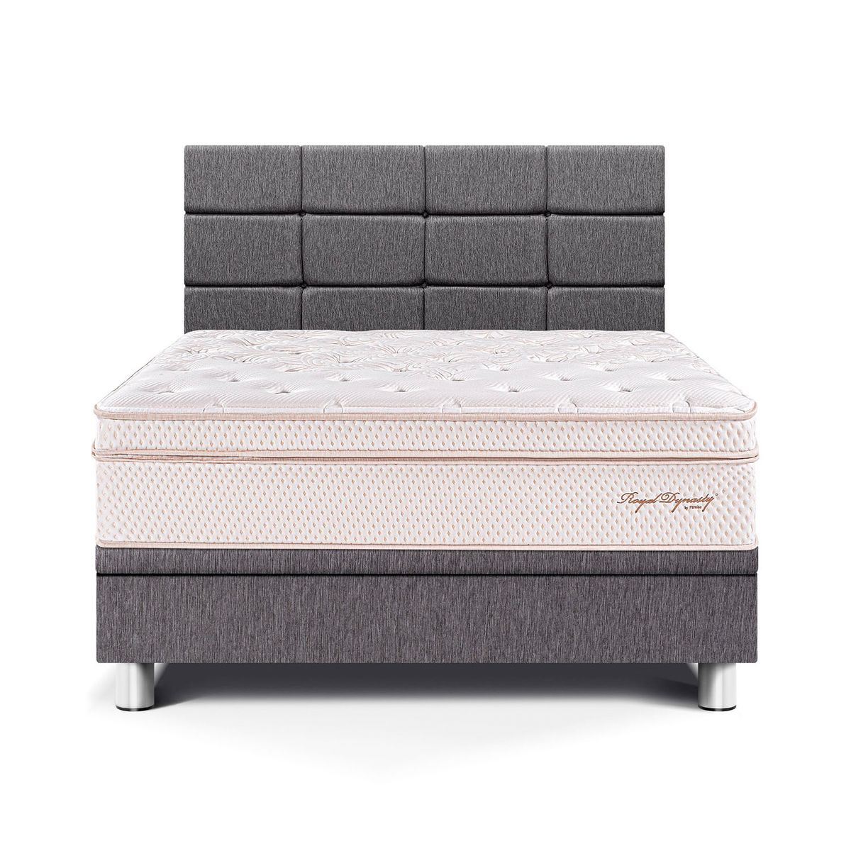 PARAISO - Dormitorio Boxet Blocks Royal Dynasty 2 Plz + 2 Almohadas Viscoelásticas