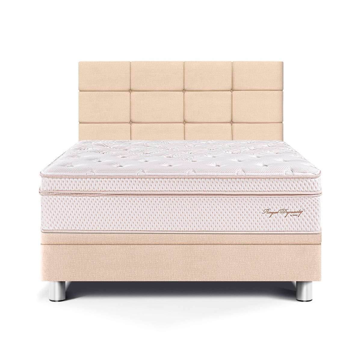 PARAISO - Dormitorio Boxet Blocks Royal Dynasty 2 Plz + 2 Almohadas Viscoelásticas