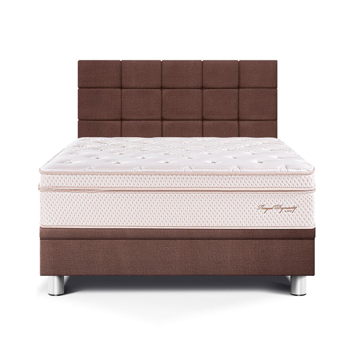 PARAISO - Dormitorio Boxet Blocks Royal Dynasty Queen + 2 Almohadas Viscoelásticas