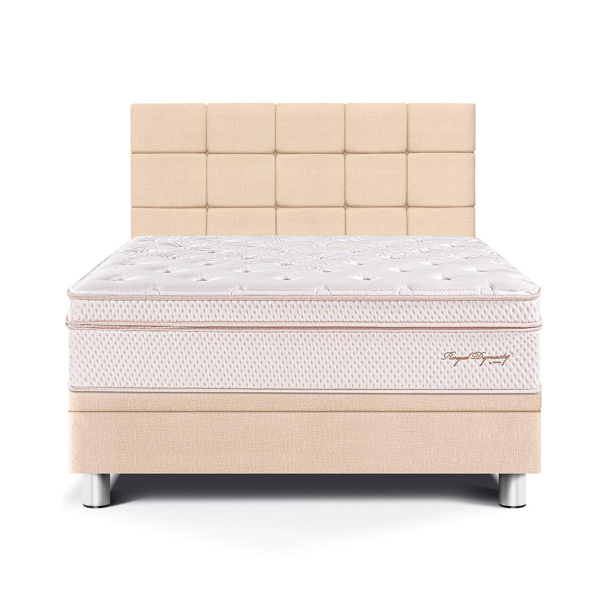 PARAISO - Dormitorio Boxet Blocks Royal Dynasty Queen + 2 Almohadas Viscoelásticas