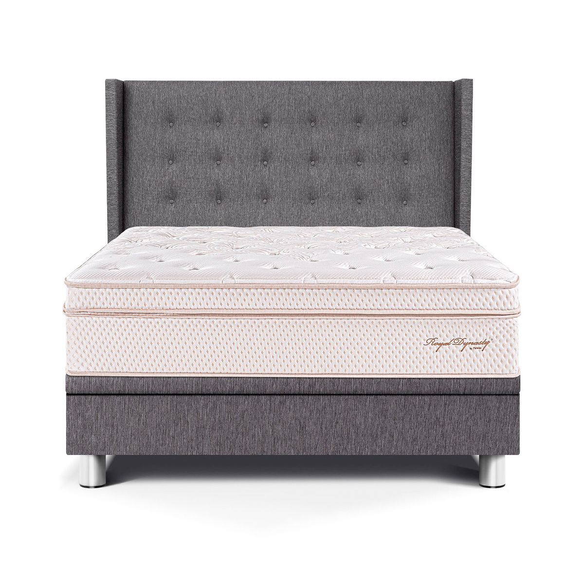 PARAISO - Dorrmitorio Boxet Gold Royal Dynasty Queen + 2 Almohadas Viscoelásticas