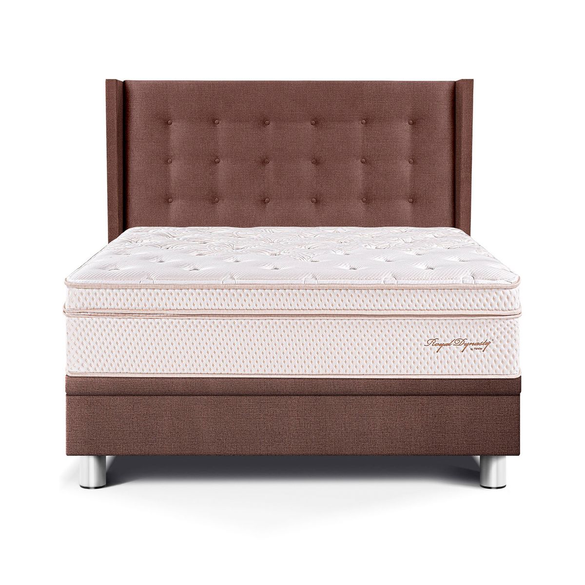 PARAISO - Dorrmitorio Boxet Gold Royal Dynasty Queen + 2 Almohadas Viscoelásticas