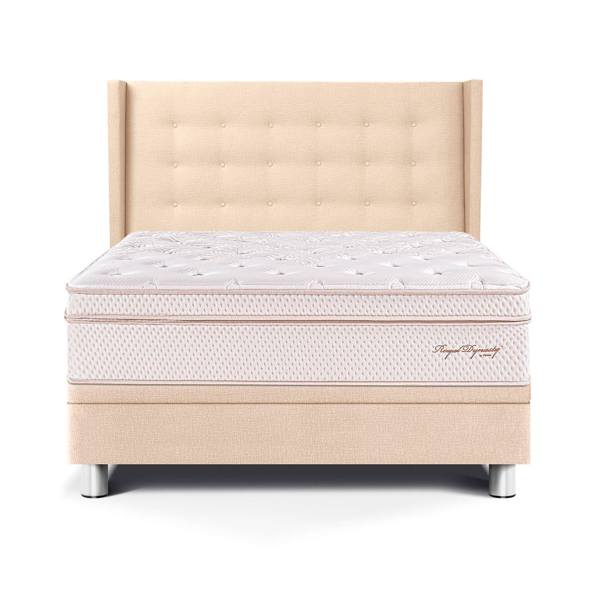 PARAISO - Dorrmitorio Boxet Gold Royal Dynasty Queen + 2 Almohadas Viscoelásticas