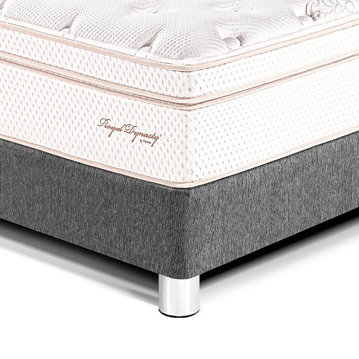 PARAISO - Dormitorio Royal Dynasty King + 2 Veladores Han + 2 Almohadas Viscoelásticas