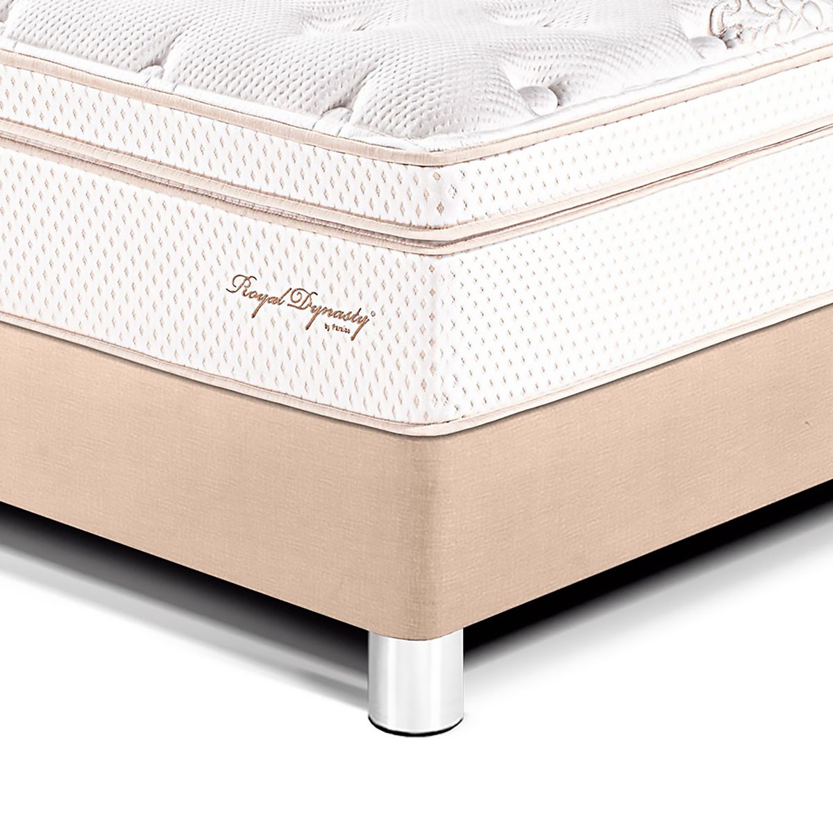 PARAISO - Dormitorio Royal Dynasty King + 2 Veladores Han + 2 Almohadas Viscoelásticas