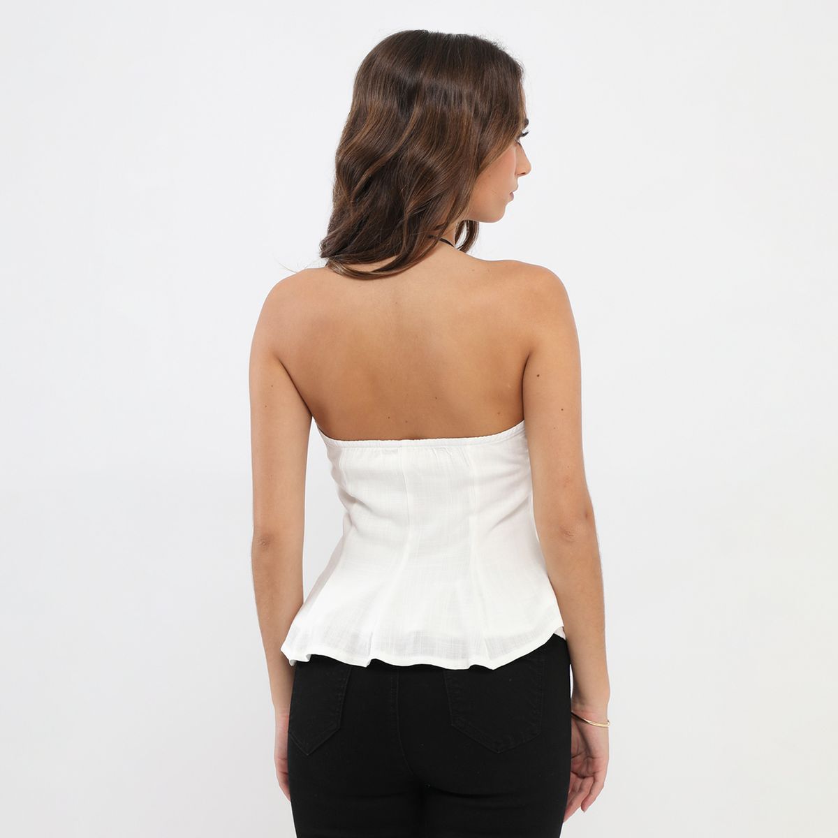 DENIMLAB - Top Strapless Peplum Mujer Denimlab