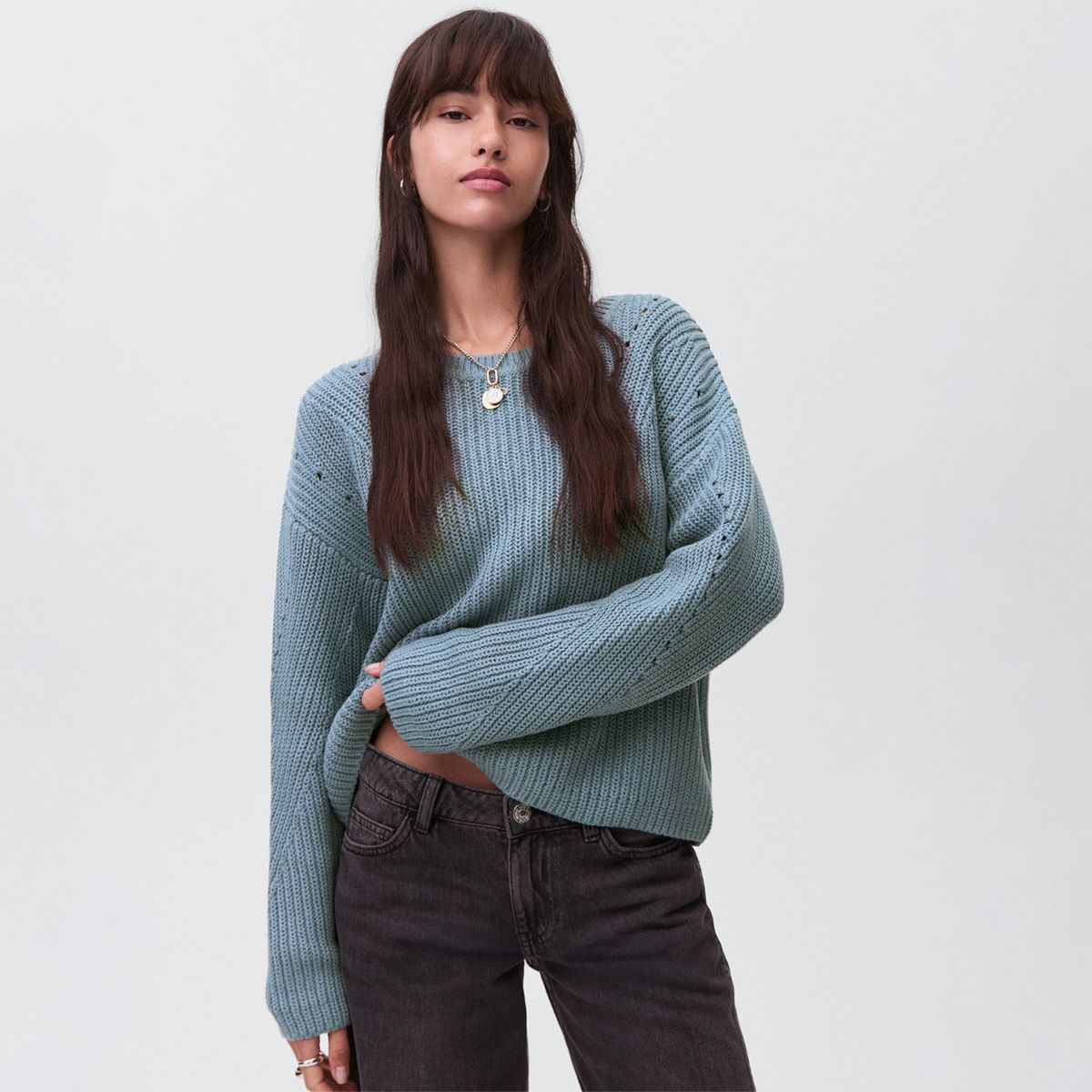 MANGO TEEN - Chompa Manga Larga Mujer Mango Teen