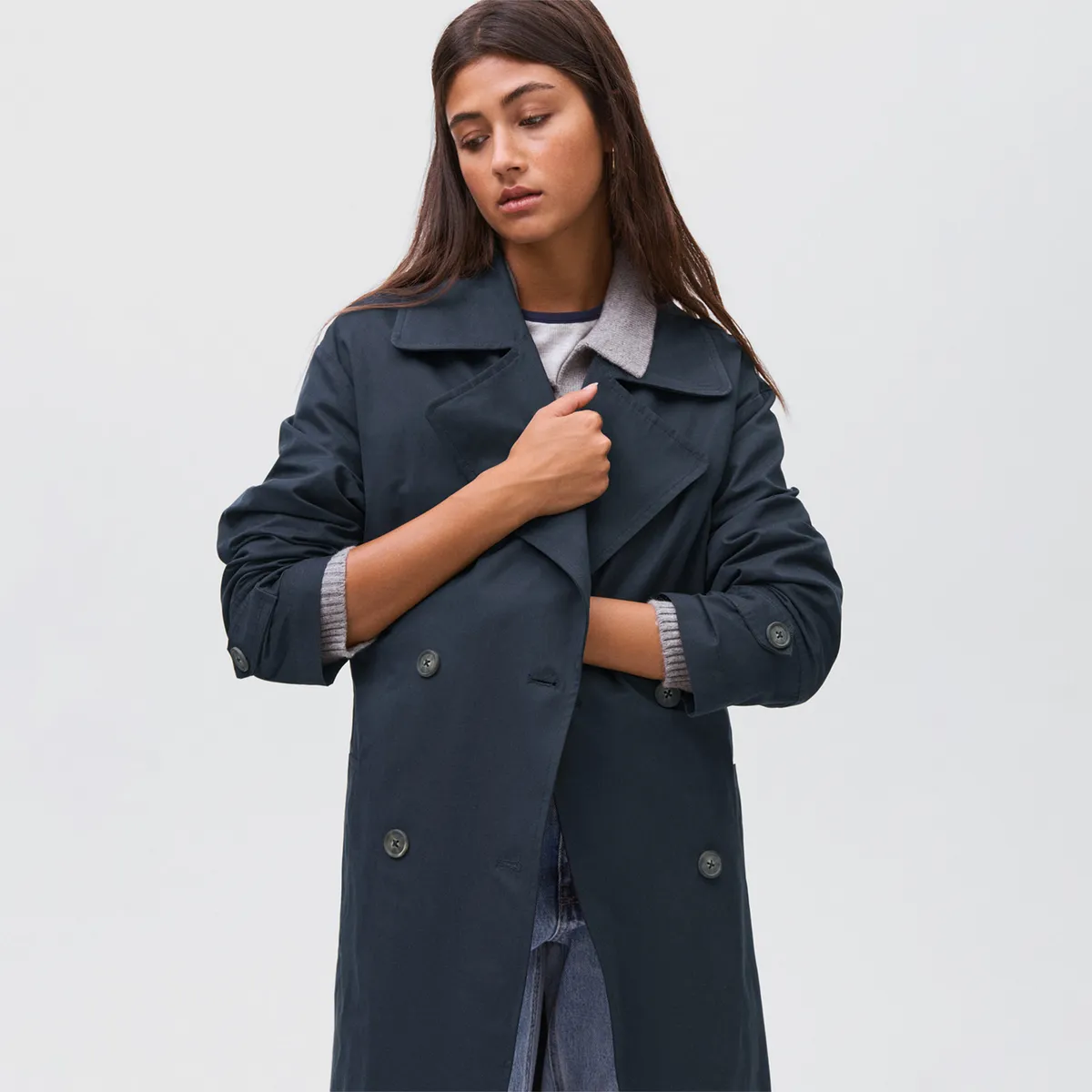 MANGO TEEN - Trench Largo Mujer Mango Teen