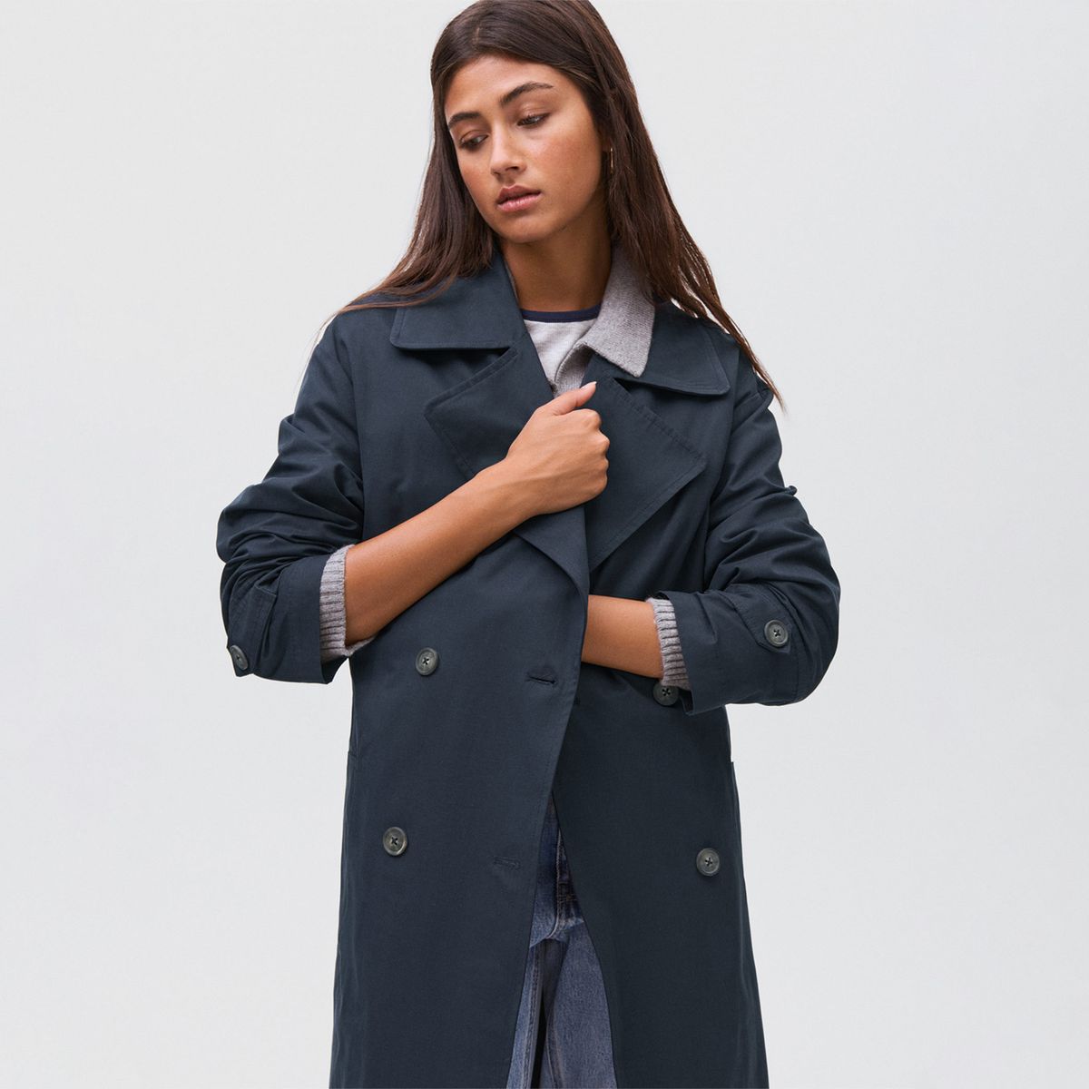 MANGO TEEN - Trench Largo Mujer Mango Teen