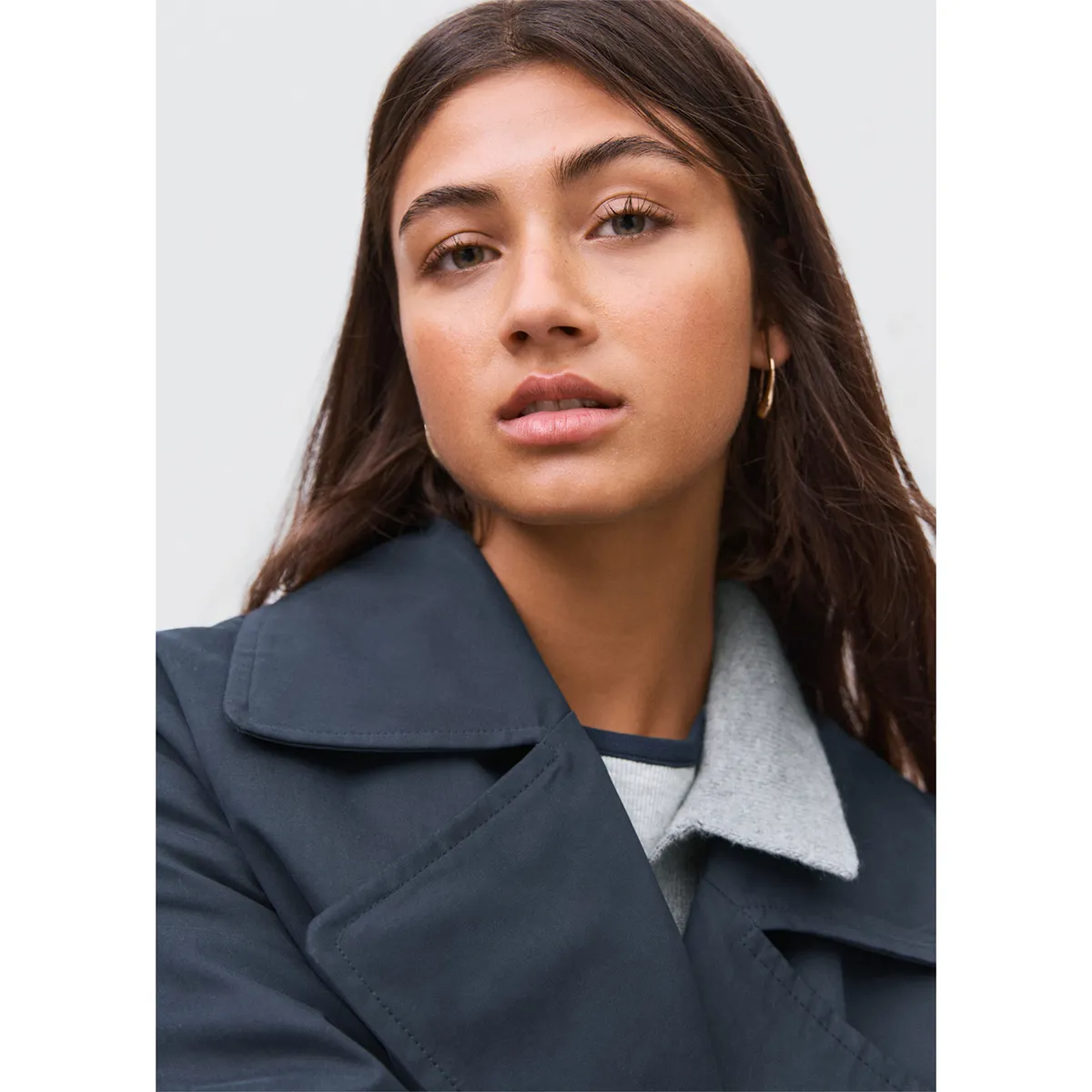 MANGO TEEN - Trench Largo Mujer Mango Teen