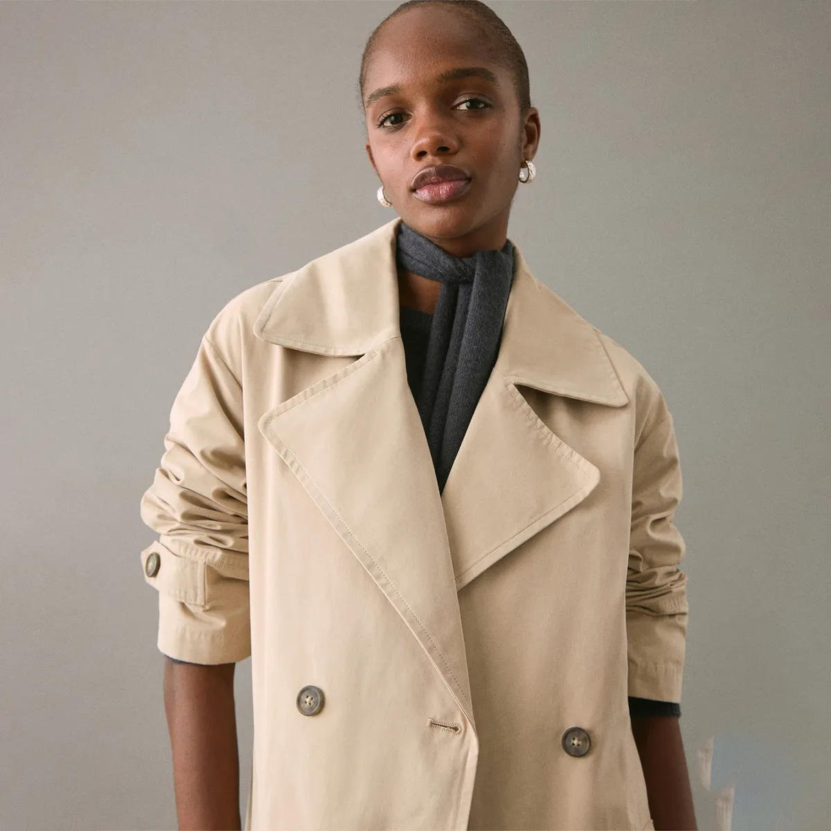 MANGO TEEN - Trench Largo Mujer Mango Teen