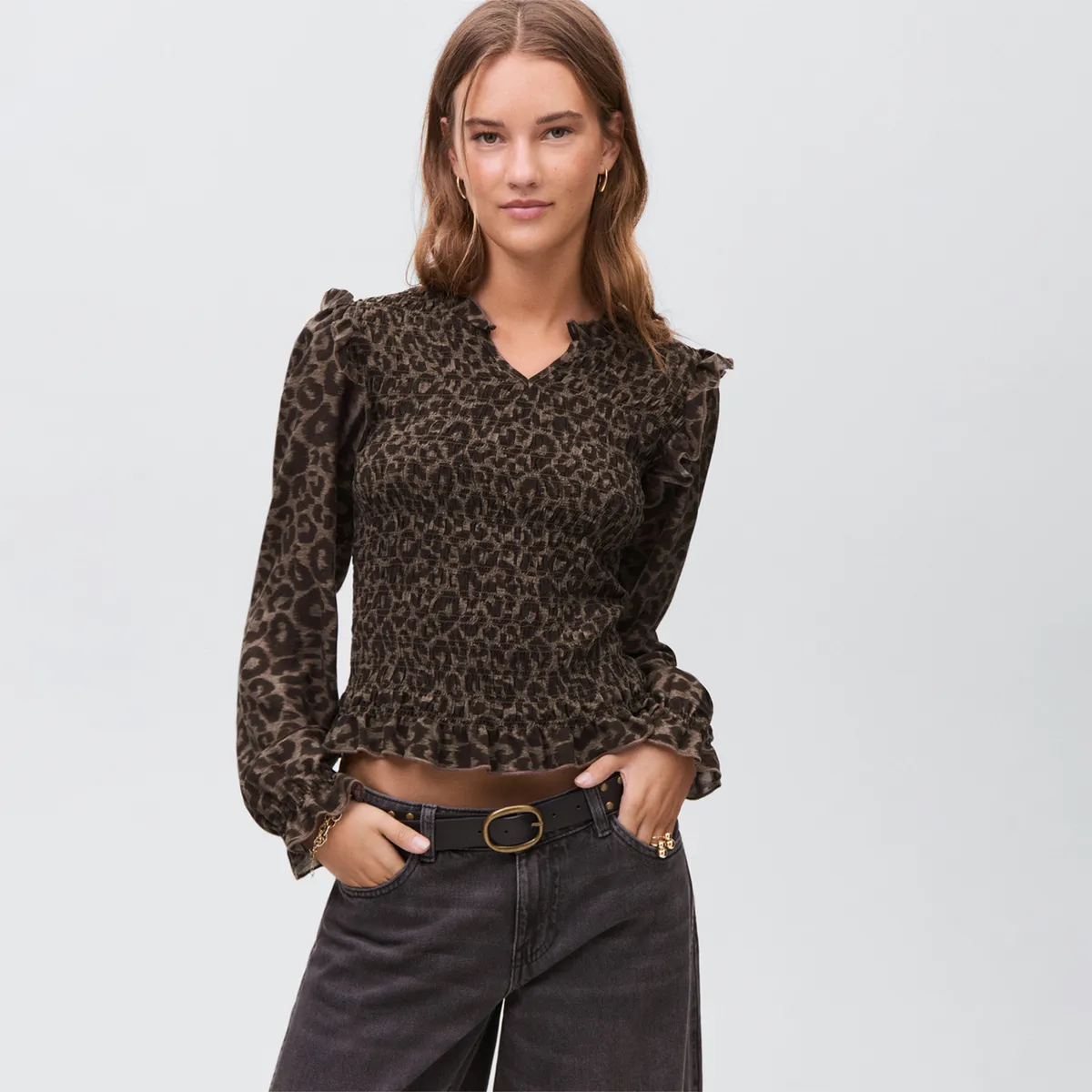 MANGO TEEN - Blusa Manga Larga Mujer Mango Teen