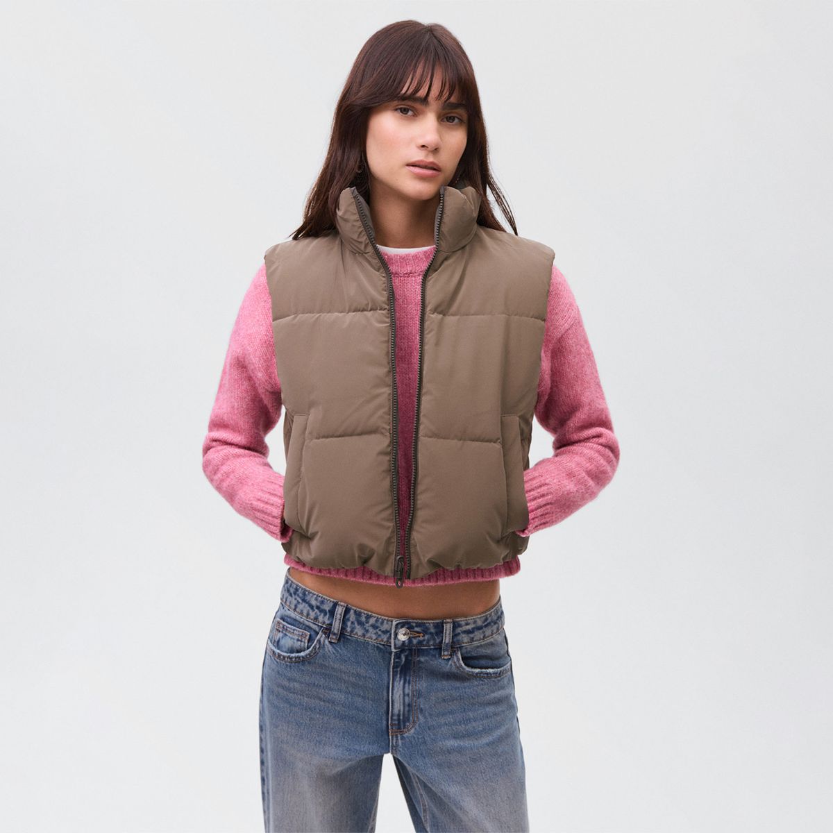 MANGO TEEN - Chaleco Puffer Mujer Mango Teen